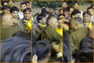 लोगों ने की एएसआई की पिटाई की,  People beat ASI in bharatpur