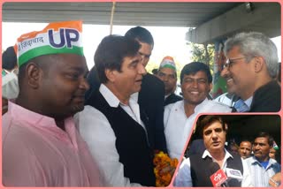 Raj Babbar left for Jewar to meet farmers noida