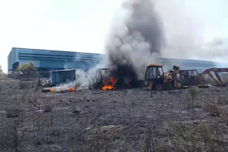 Fire accident in a closed steel industry