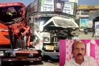 two truck collision in bbn nalagarh kripalpur one ded