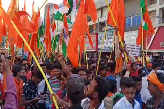 hindu kranti sena support rally for caa in korba