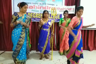 students cultural event in karimnagar