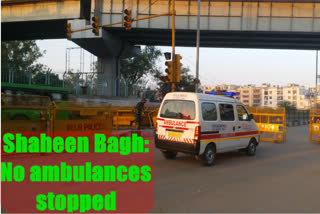 Shaheen Bagh: No ambulances being stopped due to protest