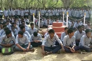 Students strike at ramanthapur for there problem solving