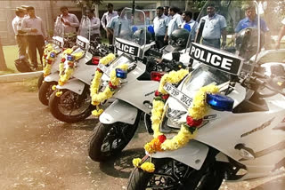 super bikes were handed over to Vijayawada traffic police