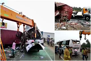 thiruppur bus and container lorry accident