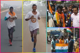 a youngman run 240 kilometer from bhadrak to puri, an aspirants of soldiers