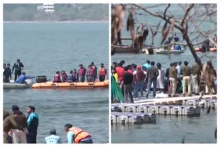 Boat capsized in Badi Jheel