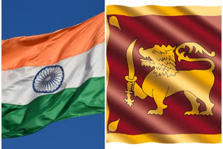 Flags of India and Sri Lanka