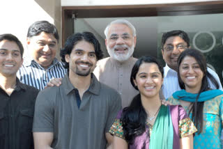 Gujarati family with Modi