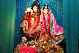 Shankar Parvati's form given to Radha Krishna in  Najafgarh Delhi