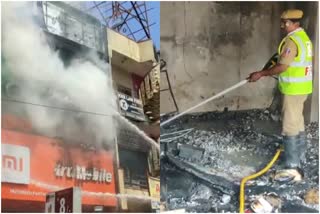 fire accident in a mobile shop at kukatpally in medchal district