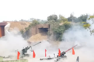 Artillery gun Dhanush  Artillery gun Sharang  Dhanush-Sharang test fired  Long Proof Range  Ordnance Factory Khamaria  Indian Army  പീരങ്കി തോക്കുകളായ ധനുഷ്, ഷാരംഗ് ജബൽപൂർ റേഞ്ചിൽ പരീക്ഷിച്ചു