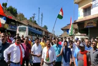 Protests in Kodagu condemning pro-Pak statement