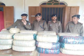 Hemp recovered, huge amount of hemp recovered in Hazaribag, Hazaribag Police, ganja recovered in Hazaribag, crime in hazaribag, गांजा बरामद, हजारीबाग में भारी मात्रा में गांजा बरामद, हजारीबाग पुलिस