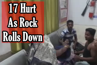 17 hurt as rock rolls down on devotees in Odisha