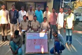 Gangavathi police arrested three theft acused