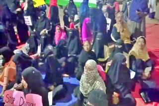 Muslim women protest against citizenship amendment act in Hyderabad