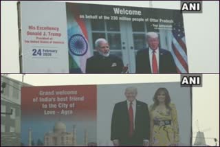 Modi, Trump, Melania posters put around Agra city