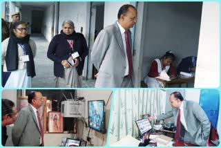 DM BN Singh surprise inspection at examination centers in Gautam Budh Nagar