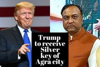 trump india visit  trump visit to taj mahal  trump visit taj mahal  donald trump india tour  donald trump tour of india  when donald trump visit india  trump visit india 2020  donald trump india visit date  donald trump india visit  trump visit sabarmati ashram  ആഗ്ര നഗരത്തിന്‍റെ താക്കോൽ സമ്മാനമായി നൽകി ട്രംപിനെ സ്വാഗതം ചെയ്യാനൊരുങ്ങി ആഗ്ര മേയർ