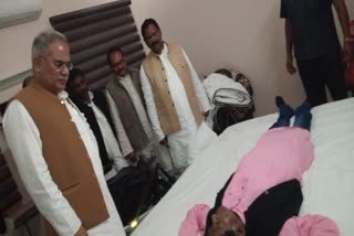 CM Bhupesh baghel met Ajit Jogi in ambikapur