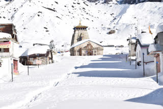 snowfall in Kedarnath