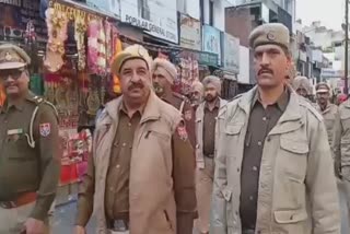 pathankot police flag march