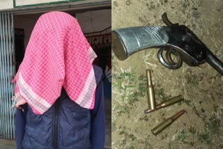 चतराः अवैध हथियार के साथ झाड़ी में छिपा था युवक, पुलिस गस्ती दल ने किया गिरफ्तार