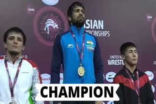 Ravi Dahiya wins gold in Asian Wrestling Championships