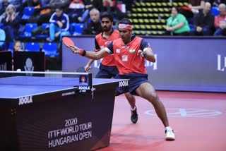 Indian duo Sathiyan Gnasekaran and Sharath Kamal wins silver medal at Hungarian Open