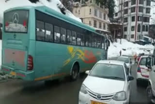 Snowfall started in upper shimla