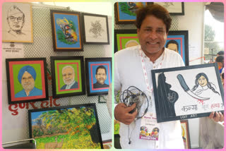 painting made by plastic waste in hunar haat appreciated by pm modi in man ki baat