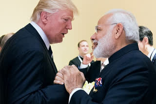 US President Donald Trump with Narendra Modi