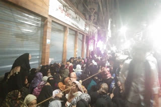 Women protest demonstration against CAA at Lalkuan in Old Delhi