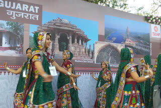 Ahmedabad : cultural event outside ahmedabad airport for welcome of Donald Trump