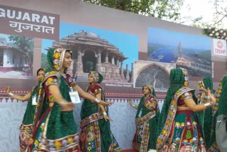 Ahmedabad : cultural event outside ahmedabad airport