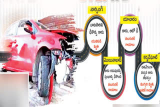 Car accidents in the hyderabad city in just one Sunday four persons dead and nine persons injured