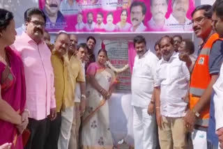 Minister Talasani initiated development works at padmarao nagar