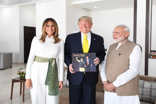 ''Three wise monkeys'' statue, book, ''charkha'' gifted to Trump