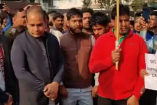 People protest in Bijwasan village delhi in support of CAA