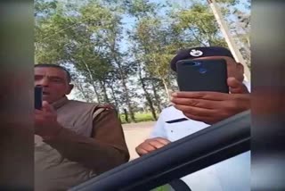 viral video of kaithal traffic police