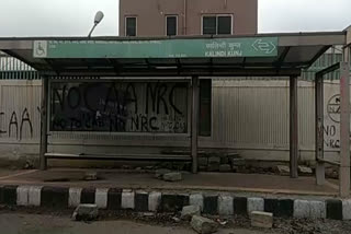 Bus stands are deserted due to Shaheen Bagh protests