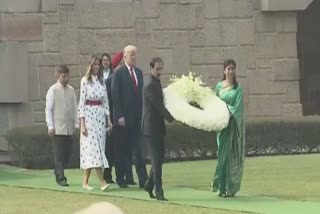 Trump Pays Tribute at Rajghat