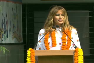 Melania trump speech at delhi government school