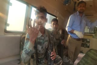 injured soldiers have been brought to Raipur