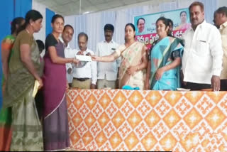 MLA Haripriya distributed the checks at yellandu bhadradri kothagudem district