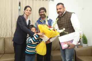 Trupti Singh meets CM Hemant in ranchi