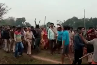 Villagers clash with police