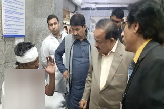 Union Minister Dr. Harsh Vardhan and Manoj Tiwari reached GTB Hospital in delhi